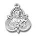 Sterling Silver Trinity St. Theresa with 18" Stainless Steel Chain in Gift Box, the Little flower, Patron Saint of (Patronage) African missions, AIDS sufferers, air crews, aircraft pilots, Australia, aviators, Belgian air crews, black missions, bodily ills, Alaska, florists, flower growers, foreign missions, France, illness, loss of parents, missionaries, parish missions, restoration of religious freedom in Russia, Russia, sick people, sickness, Spanish air crews, tuberculosis