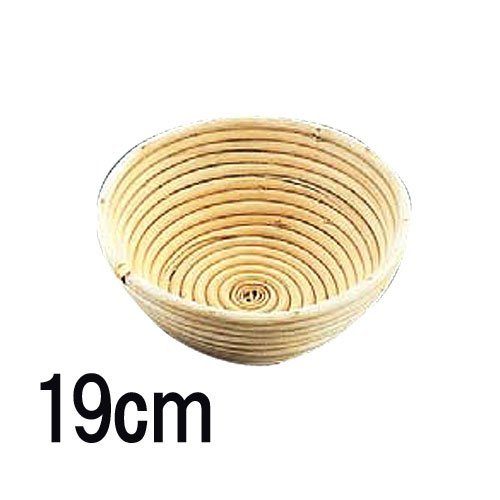 籐製　醗酵カゴ　丸型　19cm　2537