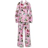 Frankie and Johnny PAMPERED KITTY Womans Cotton Lounger Pajama by PJ Moon