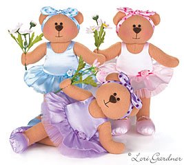 Adorable Set Of 3 Ballerina Dance Plush Bears Designed By Artist Lori Gardner Great Gift Idea For The Little Girl Ballet Dancer