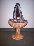 Aqua Amethyst Geode Fountain With Light