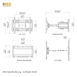 Profi Universal TV-Wandhalterung ExTender 6020 Aluminium, schwenk-, neig- und ausziehbar, 32-50 Zoll, VESA 100-400
