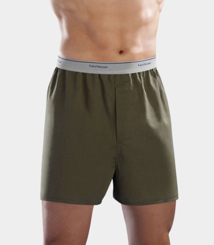 Fruit of the Loom 3pk Exposed Waistband Woven Boxers