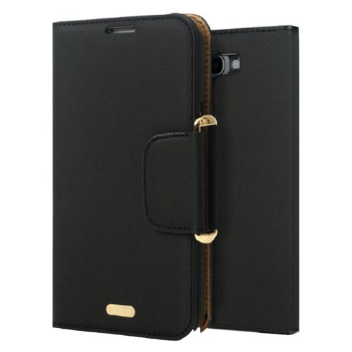 iFace Galaxy Note 2 Case Evolution Diary Collection - Luxurious Italian Leather - Designer Eco Packaging - Black