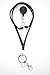 New Retractable Rhinestone Bling Breakaway Lanyard Crystal Bling Badge Id Key Holder Required By Most Hospitals and Government Agencies! (Black)