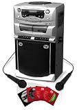 Singing Machine Club Pack DVD/CD+G/Cassette Karaoke System with Microphones and Song Discs