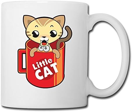 Cool Little Cat In The Cup White Ceramic Cup