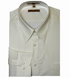 100% Cotton, Wrinkle Free Off-White (Bone) Dress Shirt