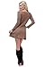 VIISHOW Women's Plain A Line Cable Knit Sweater Dress