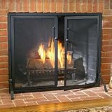 Review Brookstone  / Fireplace Screen with Doors, Large