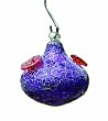 Bird Brain Shimmer Glass Hummingbird Feeder, Purple