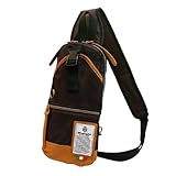 [ビアンキ]Bianchi ボディバッグ ワンショルダー ショルダーバッグ 斜め掛けバッグ メンズ レディース LBTC-01 (チョコ)