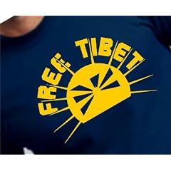 T-Shirt Free Tibet Klassiker Kult Farbe blau S-XXL