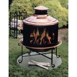 3 in 1 Chiminea (copper) (36H x 29W x 29D) by 