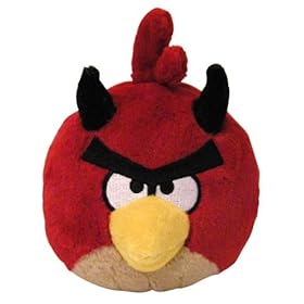  Angry Birds Halloween 5-Inch Plush Red Bird with Horns