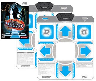 Nintendo Wii DDR Hottest Party + 2 x Original Konami Dance Pads