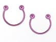 Anodized Lavender Titanium Horseshoe - 16g - 10mmx3mm Ball (Sold as Pair)