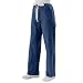 Medline Unisex Reversible Drawstring Scrub Pants - Navy