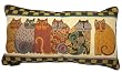 Laurel Burch Feline Family Cats Tapestry Throw PILLOW New Gift