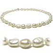 HinsonGayle White Free-Form Baroque Pearl Necklace (Sterling Silver)