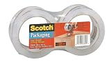 Scotch  Packaging Tape, Clear 1.88 in x 54.6 yd,  2 rolls per pack