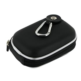 rooCASE EVA Hard Shell - Black Carrying Case with Memory Foam for Sony Cybershot DSC-TX10 Digital Camera