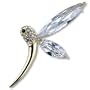 Golden Crystal Mosquito Es Pin Brooch