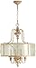 Quorum 8006-4-70 Traditional Four Light Pendant from Salento Collection Finish, Persian White