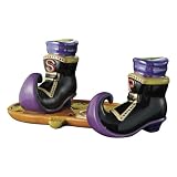 Grasslands Road Pretty Wicked Witch Boots Salt and Pepper, 5-1/4-Inch by 4-1/4-Inch by 3-1/4-Inch