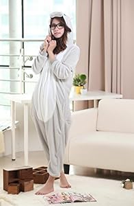 Skycastle(tm) High Quality Hippo Cartoon Animal Shaped Winter Unisex One-piece Pajamas Hoodie Sleepwear Cosplay Costume (S)