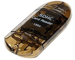 SDHC /SD/MicroSD/MMC Card Reader & Writer - Orange by Pexell