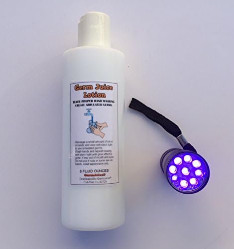 Germjuice® Teach Hand Washing Training Kit with Uv Flash Light