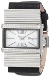 Ferragamo Women's F69MBQ9191 S009 Renaissance Black Genuine Satin Leather Mother-Of-Pearl Diamond Watch