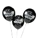 12 Black Graduation Balloons