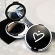 Styling Black Heart Design Compact Mirror