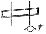 Pyle Super Fixed Wall Mount & Cable Package for Home/Office/Schools/Public -- PSW320MF Fixed Wall Mount for 42 to 65 Displays + PHDMRT12 12Ft. Horizontal Swivel High Definition HDMI Cable With Heavy-Duty Fiber Shielding.