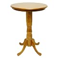 Fruitwood Round Pedestal Pub Table