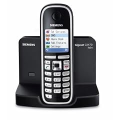 Siemens Gigaset CX470 isdn schnurloses ISDN-Telefon mit Farbdisplay, pianoschwarz