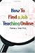 How To Find a Job Teaching Online