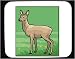 Decorated Mouse Pad with deer, wilderness, grass, animal, foe