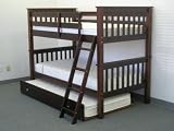Bunk Bed - Twin over Twin Mission Cappuccino with Trundle