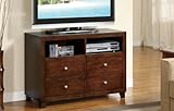 TV Stand with Four Drawers in Walnut Finish