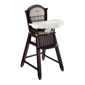 Eddie Bauer Newport Collection Wood High Chair, Stonewood