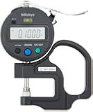 Mitutoyo 547-500S Digital Thickness Gauge with Flat Anvil, Standard ID-S Type, Inch/Metric 0-0.47" (0-12mm) Range, 0.0005" (0.01mm) Resolution, +/-0.001 Accuracy