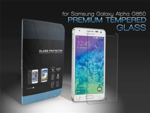 PREMIUM ULTRA CLEAR TEMPER GLASS SCREEN PROTECTOR FOR SAMSUNG GALAXY ALPHA G850 [In Casesity Retail Packaging]