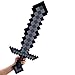 8 Bit Pixelated Foam Black Steel Sword Toy 30