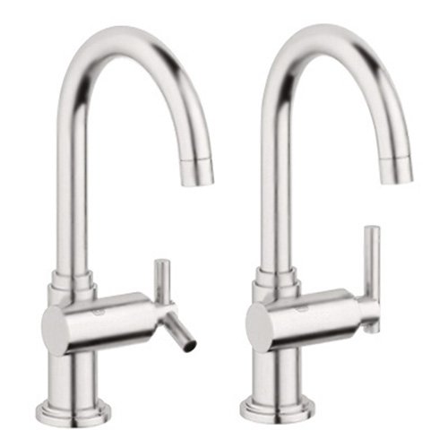 Grohe 20 074 EN0 Atrio High Profile Basin/Pillar Tap Faucet, Infinity Brushed Nickel