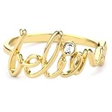 Disney Couture Inspirational Believe Ring, Siz