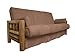 Epic Furnishings Rocky Mountain Perfect Sit & Sleep Pocketed Coil Inner Spring Pillow Top Sofa Sleeper Bed, Queen-size, Microfiber Suede Mocha Brown Upholstery