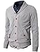 H2H Mens Shawl Collar Sweater Cardigan with Point Button